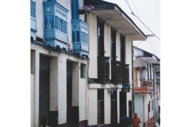 Calle Aldea en Marquetalia, Caldas.